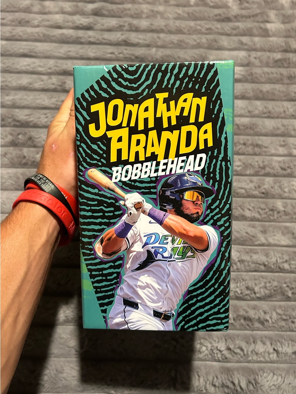 Jonathan Aranda bobblehead Tampa Bay Rays stadium Promo Collectible